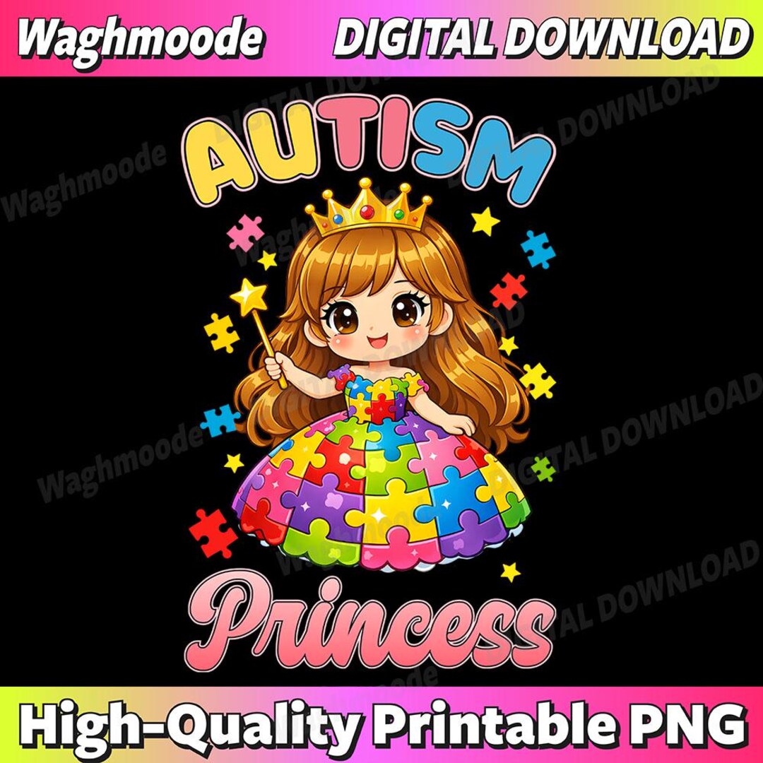 Daughter Autism Princess Proud Autistic Girl Autism Aware Png, Princess ...