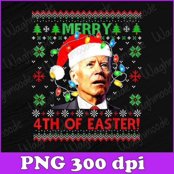 Merry 4th Of Easter Christmas Png, Funny Christmas Png, Funny 4th Of Easter Christmas Png, Digital Download