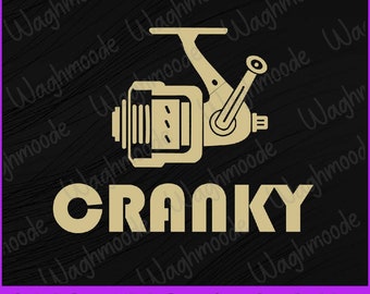 Crankbait Fishing Lure SVg, Cranky Funny Fishing Svg, Fisher Man Svg, Fishing Dad Gift, Fish Lover Svg, Digital Download