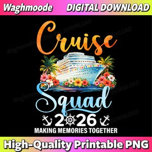 Cruise Squad 2026 Férias de Verão: Cruzeiro em Família Combinando (PNG), Cruise Squad 2026 (PNG), Férias em Família em Cruzeiro (PNG), Criando Memórias Juntos