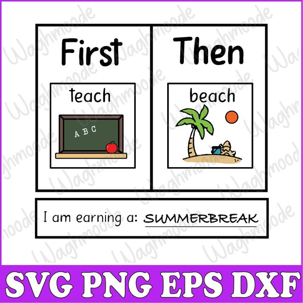 Funny I Am Earning A Summer Break Teacher Svg, First Teach Then Beach I Am Earning A Summer Break Svg