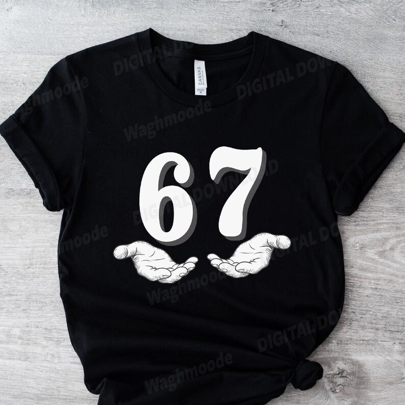 Meme Six Seven 6 7 SVG, Meme Six Seven Hand SVG, Aura Energy 67 Rizz ...