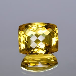 100 % Natural Honey Quartz Faceted Stone, Honey Quartz Gemstone, Cushion Honey Quartz, Rose Cut Quartz 23.60 Cts 18x15 mm HQ-2