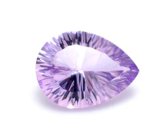 Natural Purple Amethyst Faceted Stone, Beautiful Pear Amethyst Facet, 100 % Natural Amethyst Concave Cut 7.60 Cts 16x12 mm AMF-28