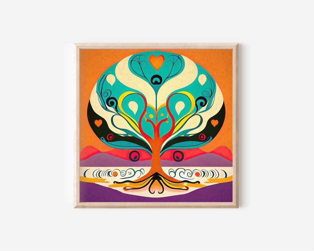 Tree of Life Art Print and Poster Aesthetic Colourful Abstract