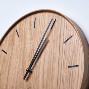 Australian Wood Clock | European Oak Clock | Minimalist Wooden Clock | Solid Wood Wall Clock | Mid Century Clock | Modern Wood Clock