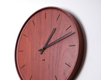 Reloj de madera australiano / Reloj Jarrah / Reloj de madera minimalista / Reloj de pared de madera maciza / Reloj de mediados de siglo / Reloj de madera moderno