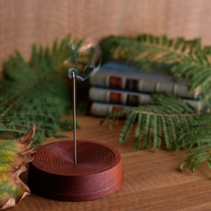 Solid Jarrah Wood Incense Stick Holder | Wooden Incense Burner For Therapist Gift | Stick Ash Catcher