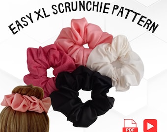 XL Scrunchie Muster Easy | DIY Anfänger | Video Anleitung | PDF | Scrunchy Schnittmuster