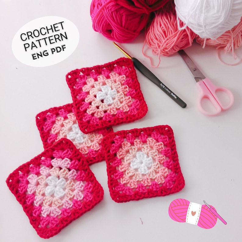 Willow Granny Square, Crochet Granny Square Pattern, Willow Square Pattern, Granny Square Blanket Pattern, Crochet Blanket Square, Granny Square Crochet PDF, Beginner Crochet Pattern, DIY Crochet Square, Crochet Home Decor, Afghan Square Pattern,