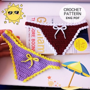 Crochet Bookmark Pattern | EASY Book Thong | Step by Step Tutorial for Beginners  (English PDF)