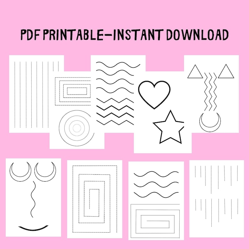 Printable Sewing Practice Worksheets Learn to Sew Practice Sheets Beginners Sewing Templates ...