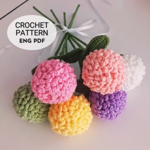 Crochet Ping Pong Chrysanthemum Pattern - Amigurumi Flower Bouquet Crochet Pattern, | DIY Flower Crochet Pattern |  Easy To Follow Tutorial