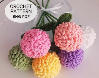 Crochet Ping Pong Chrysanthemum Pattern – DIY Flower Bouquet (PDF Pattern)
