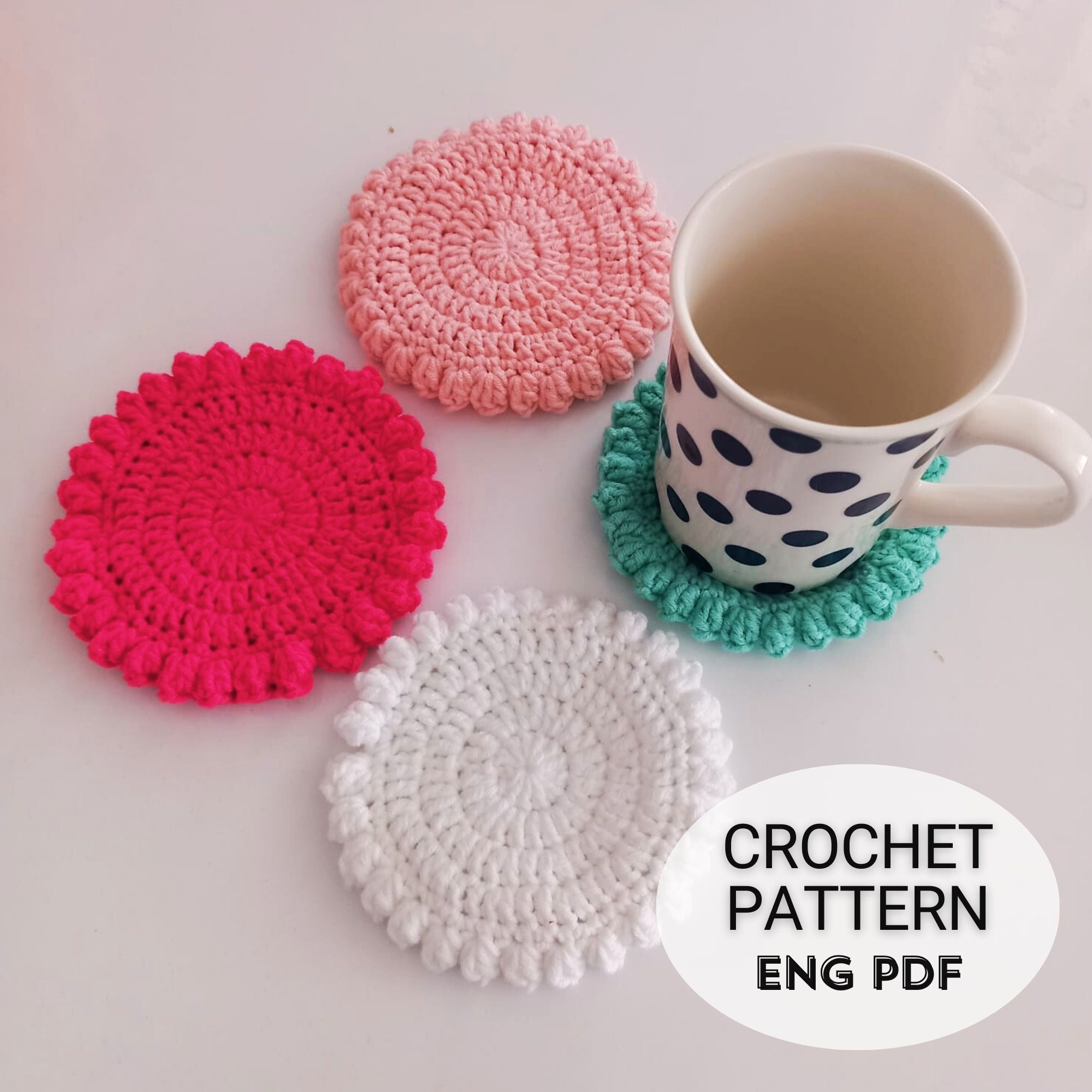 Free Printable Coaster Patterns.pdf Crochet Coaster Patterns : Easy to Follow Tutorial - DIY Tea Coasters ...
