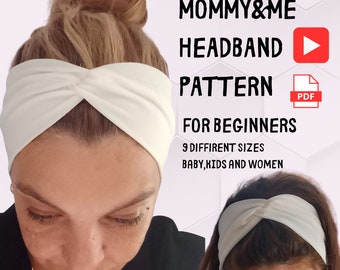 DIY Hair Accessories for Moms and Daughters! | Headband Pattern EASY For Beginners | Twist Headband Pattern Sewing Pattern | Video Tutorial|