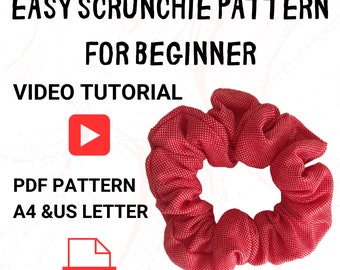 Easy Scrunchie Schnittmuster: Anfänger Nähanleitung (PDF Download)
