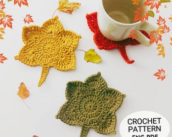 Crochet Leaf Coaster Pattern: Easy Fall Decor (PDF Tutorial)