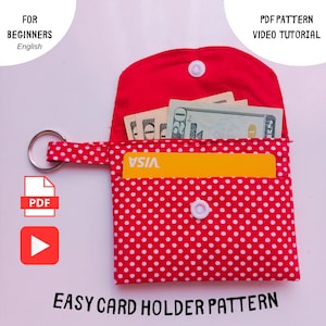 Card Holder Sewing Pattern PDF: Beginner DIY Small Pouch