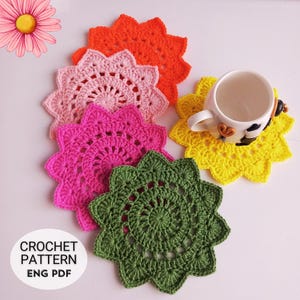 Crochet Patterning Coaster | Easy Coaster | DIY Cute Coaster Crochet Pattern | DIY Handmade Gift Idea | Easy To Follow Tutorial English PDF