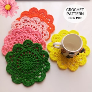 Crochet Patterning Coaster | QUICK Coaster | Cute Coaster Crochet Pattern | DIY Handmade Gift Idea |  Easy To Follow Tutorial  | English PDF