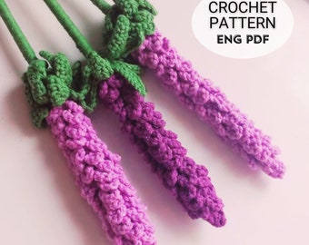 Haakpatroon lavendel: zelfgemaakt bloemboeket (Engelse pdf)