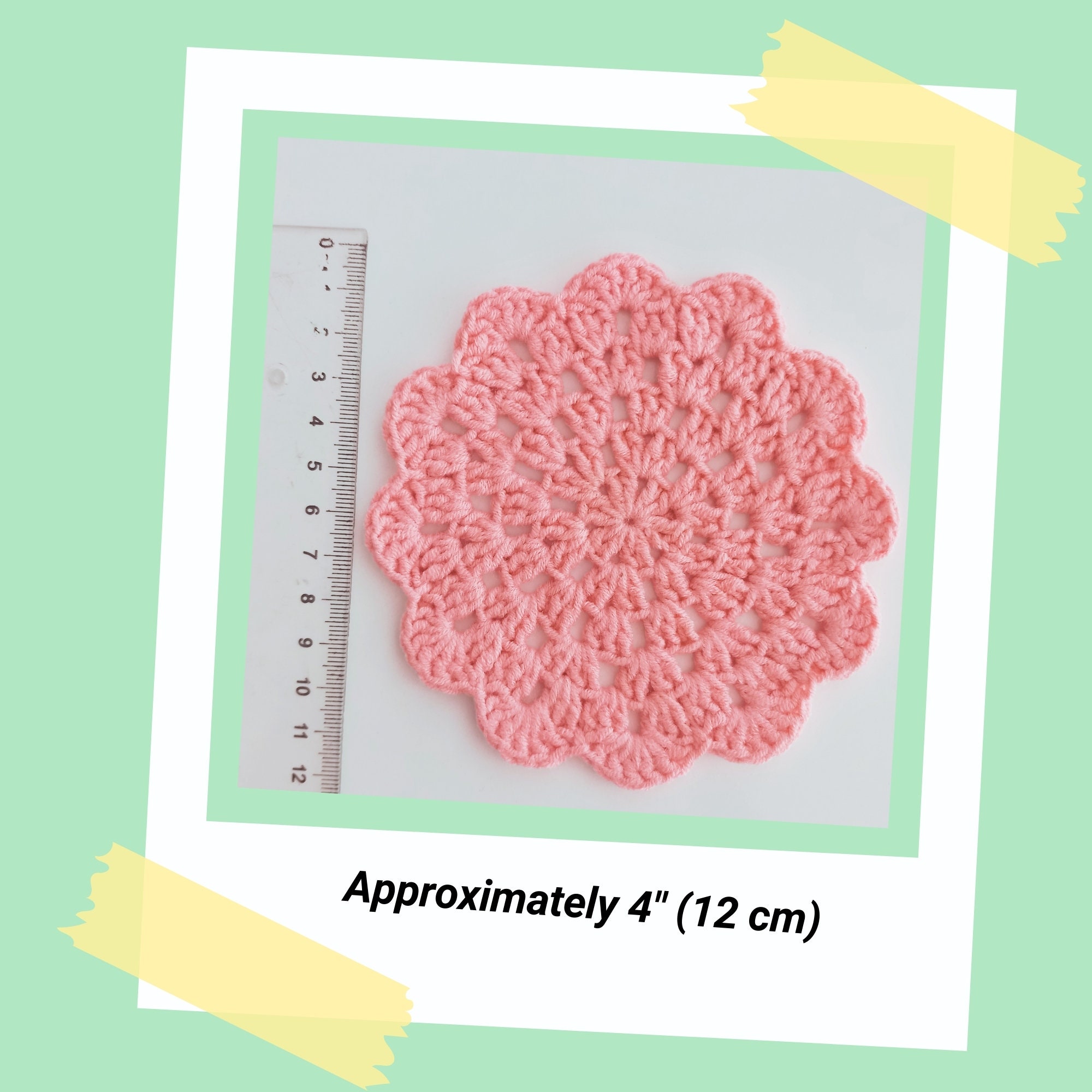 Simple Flower Coaster Crochet Pattern | Easy Tutorial (english PDF ...