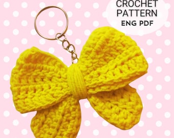 Crochet Bow Patterns | Easy DIY Crochet Bow Pattern | Perfect for Hair Clips, Keychains, and More | Bow Pattern Crochet Handmade Gift Idea