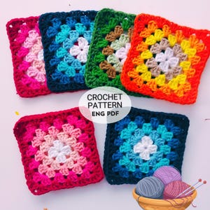Willow Granny Square, Crochet Granny Square Pattern, Willow Square Pattern, Granny Square Blanket Pattern, Crochet Blanket Square, Granny Square Crochet PDF, Beginner Crochet Pattern, DIY Crochet Square, Crochet Home Decor, Afghan Square Pattern,