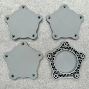 Flat Center Cap Set for American Racing Torq Thrust Wheels 3D Printed Hot Rod Muscle Car Truck Gasser Custom Car 5/16" Tall