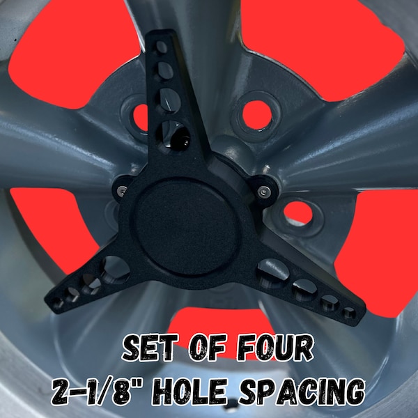 Knock Off Tri-Bar Spinner Center Cap Set for ET Wheels 2-1/8" Hole Spacing Hot Rod Muscle Car Truck Custom Car 3D Printed