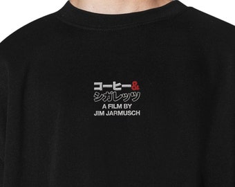 COFFEE AND CIGARETTES Jim Jarmusch | Embroidered Unisex Crewneck Sweatshirt