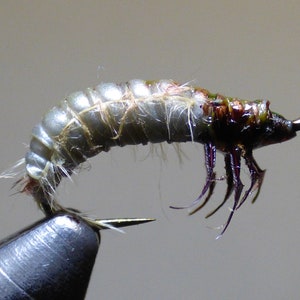 Pesca con mosca - Larva de tricóptero - Realista - Trucha, tímalo, barbo