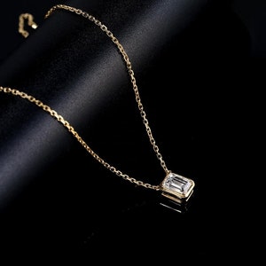 Combo set of  14k Yellow Gold Solitaire Moissanite Ring & Moissanite diamond pendent for special occasion for special women/Anniversary Gift