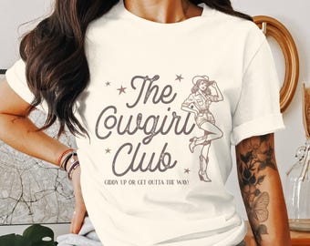 Camiseta vaquera Comfort Colors: camiseta con gráfico retro del oeste