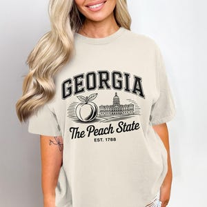 Georgia T Shirt, The Peach State Shirt, Georgia State Capitol Tee, Est 1788 Shirt, Southern Pride Shirt, Souvenir Shirt, Gift T Shirt