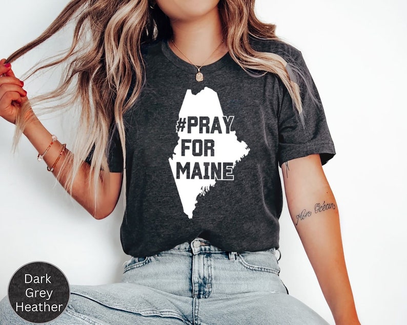Lewiston Strong Tshirt Maine Strong Tshirt Pray for Maine T Etsy