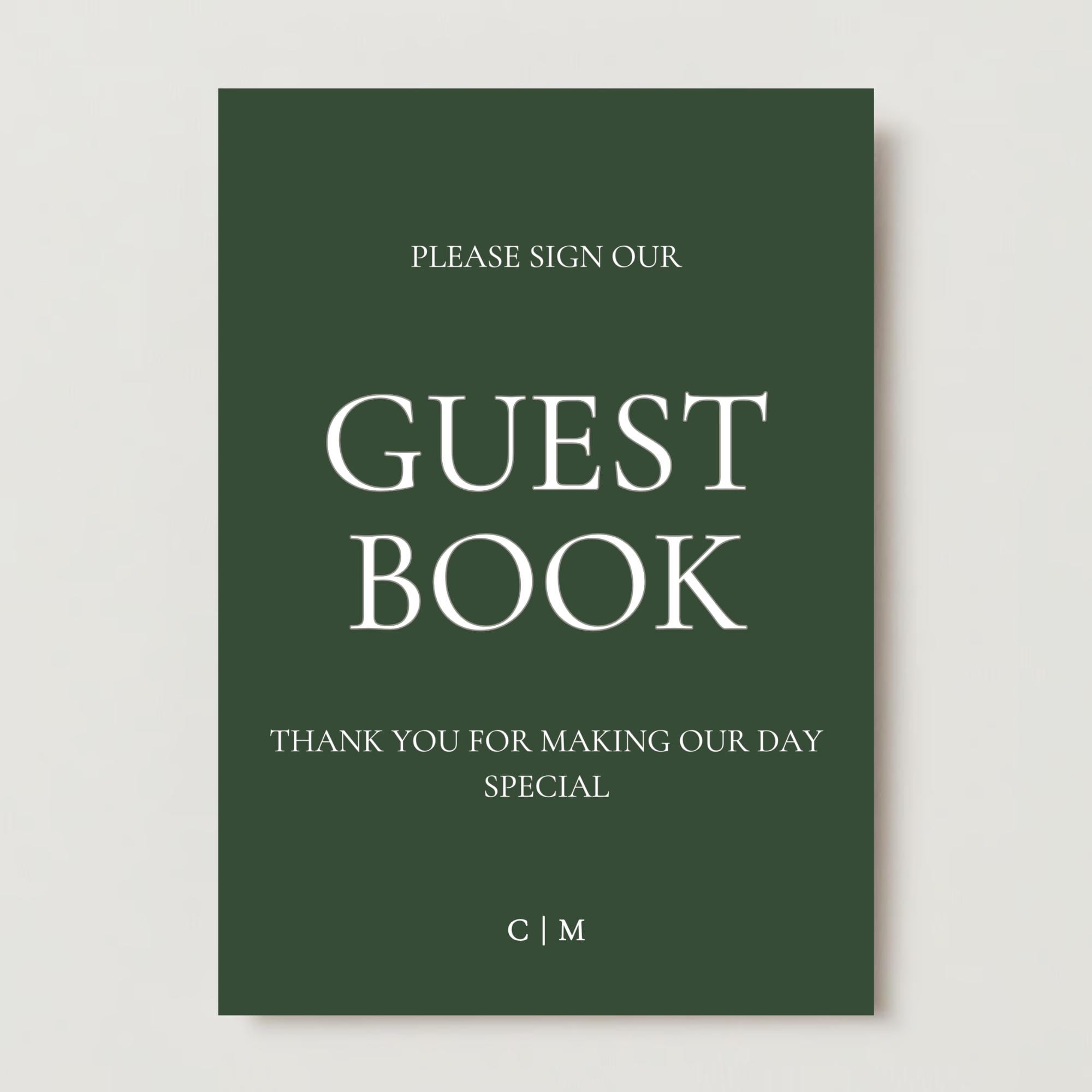 Editable Guest Book Sign Template for Events Canva Customizable Sign ...
