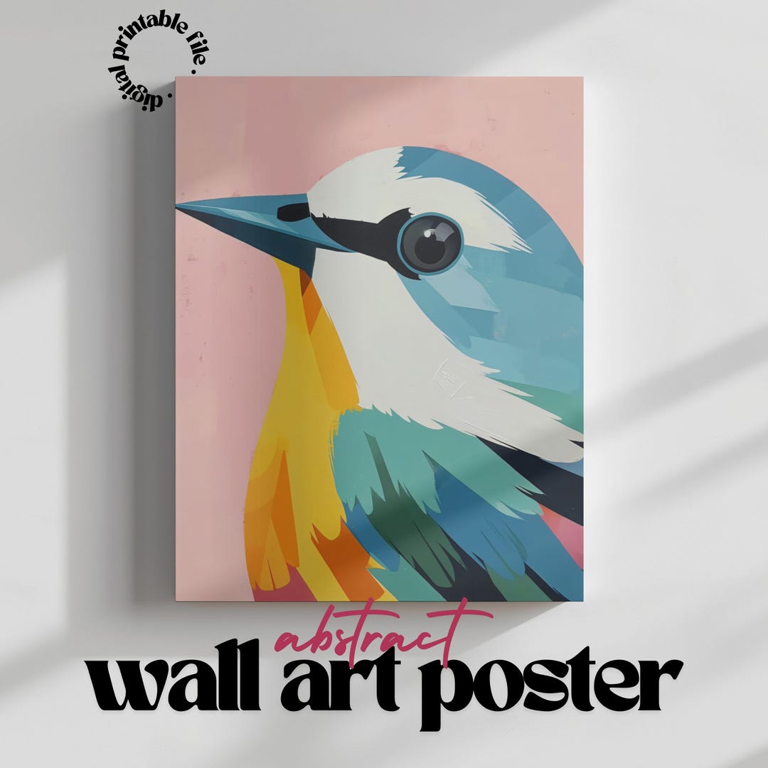 Abstract Art Illustration Wall Art Poster Minimalist Modern Aesthetic