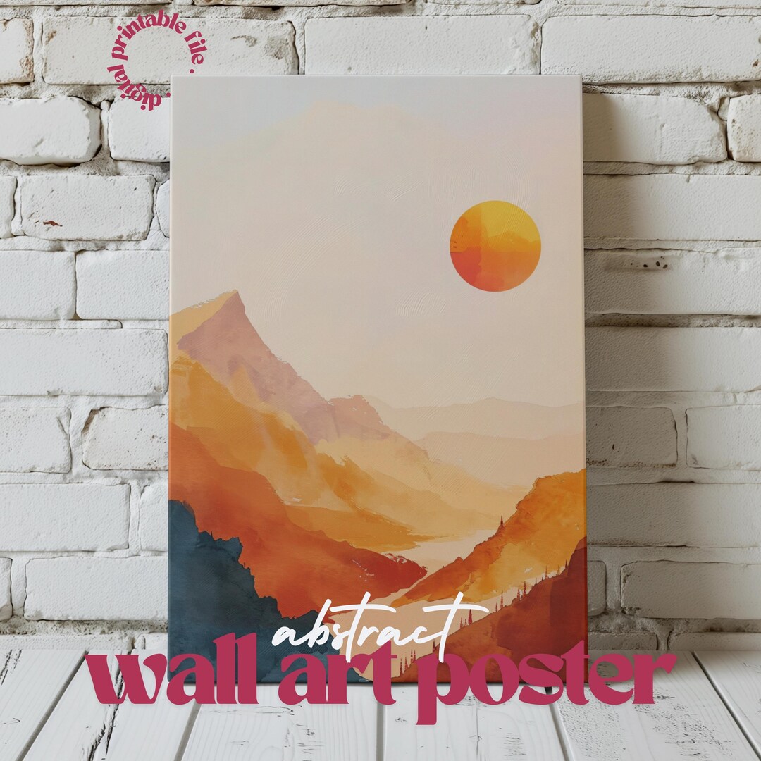 Abstract Art Illustration Wall Art Poster Minimalist Modern Aesthetic
