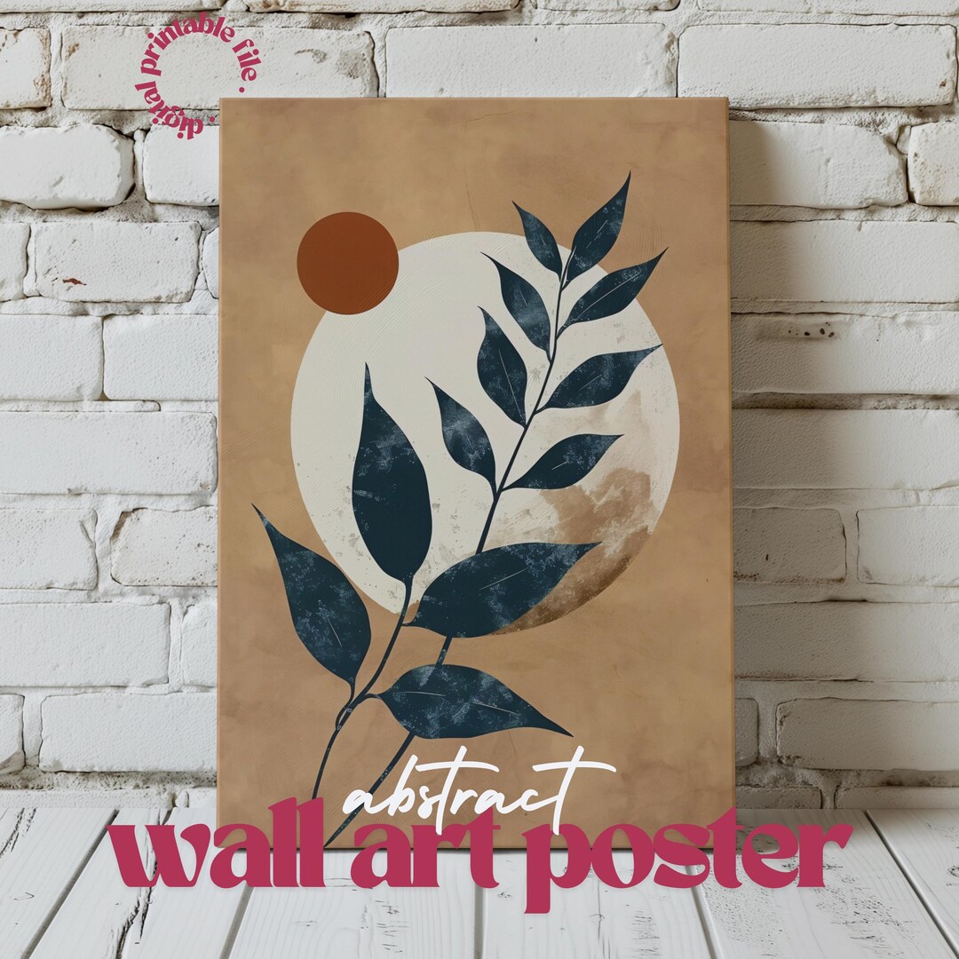 Abstract Art Illustration Wall Art Poster Minimalist Modern Aesthetic