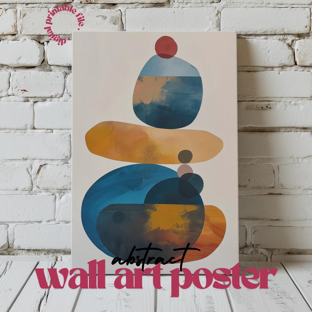 Abstract Art Illustration Wall Art Poster Minimalist Modern Aesthetic