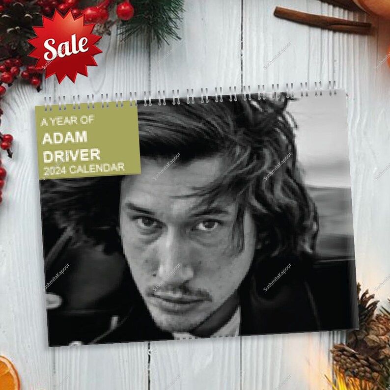 Adam Driver Wall Calendar 2024, Adam Driver 2024 Celebrity Desk