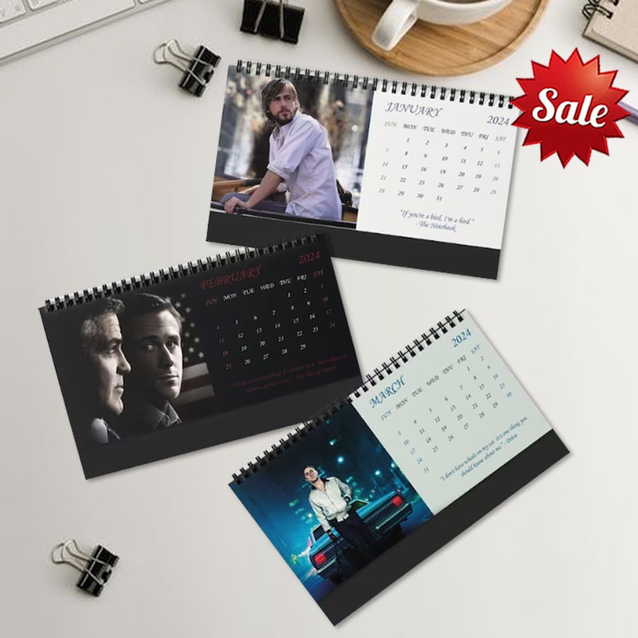 2024 Ryan Gosling Desk Calendar, Ryan Gosling 2024 Wall Calendar