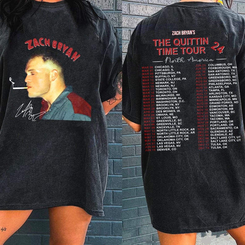 Zach Bryan the Quittin Time Tour 2024 Shirt, the Quittin Time Tour 2024