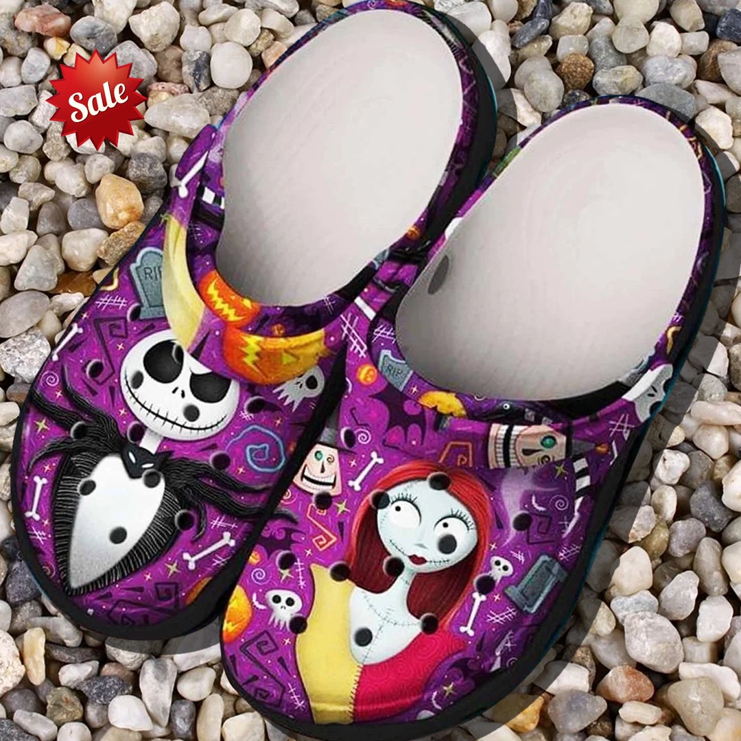 Custom Jack Skellington Clog, Jack and Sally Shoes, the Nightmare