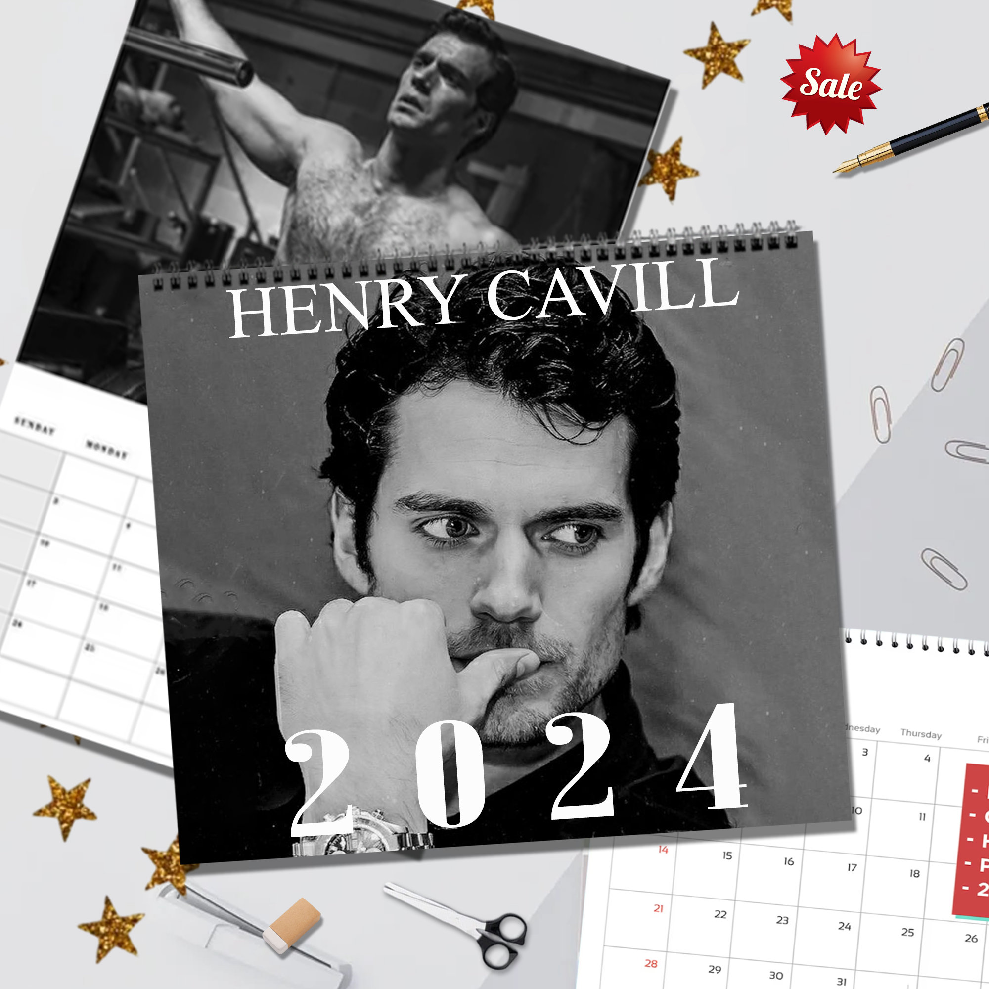 Henry Cavill Wall Calendar 2024, Wall Calendar 2024 sold by Talkative