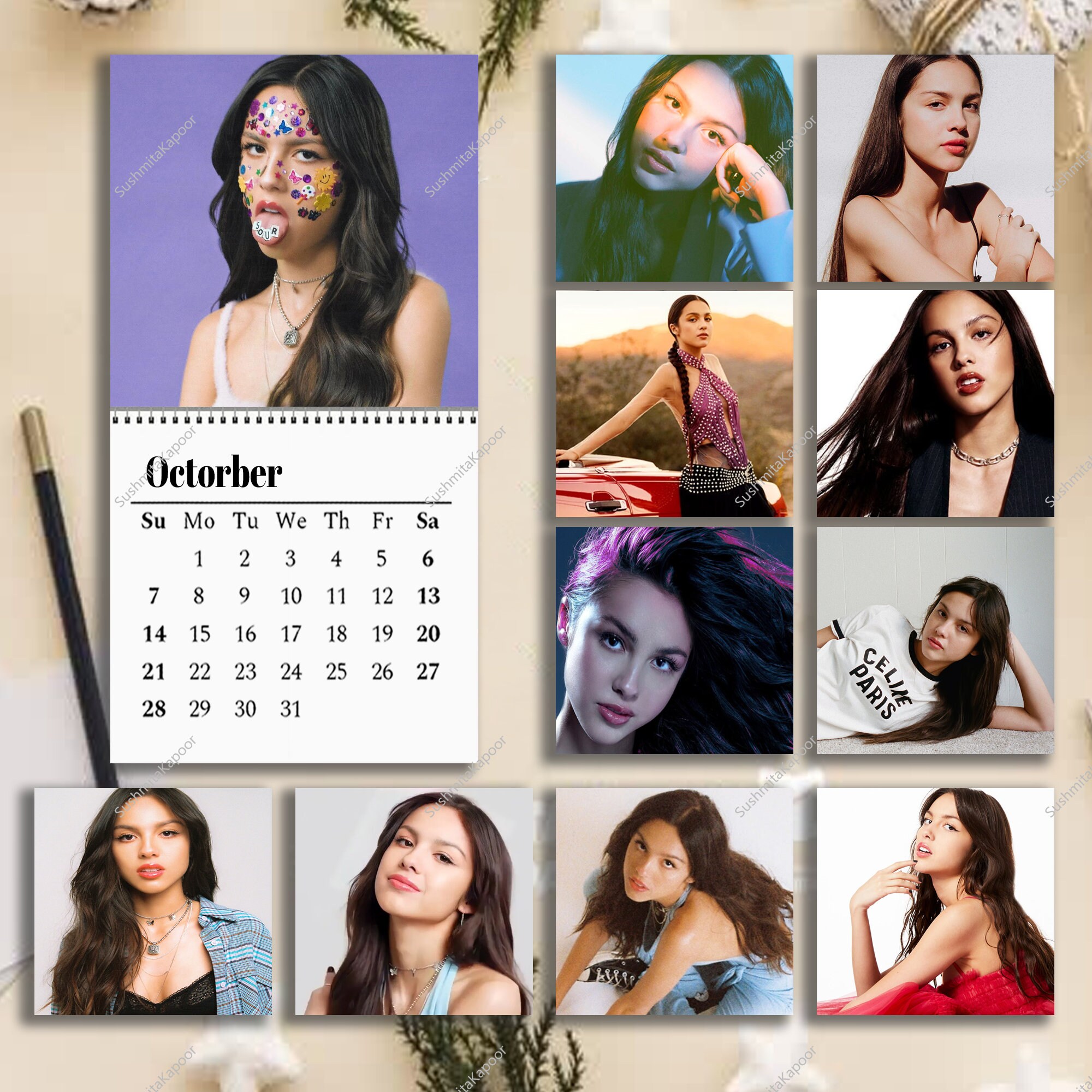 Olivia 2024 Wall Calendar, Rodrigo 2024 sold by Halley Superstar SKU