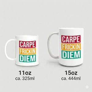 Mug Carpe Frickin Diem Graphic Text Design image 5