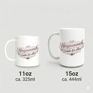 Heartfelt Mug with the Saying "Thank You for Everything" | Gift for Mom, Girlfriend or Wife | White Coffee Mug image 4